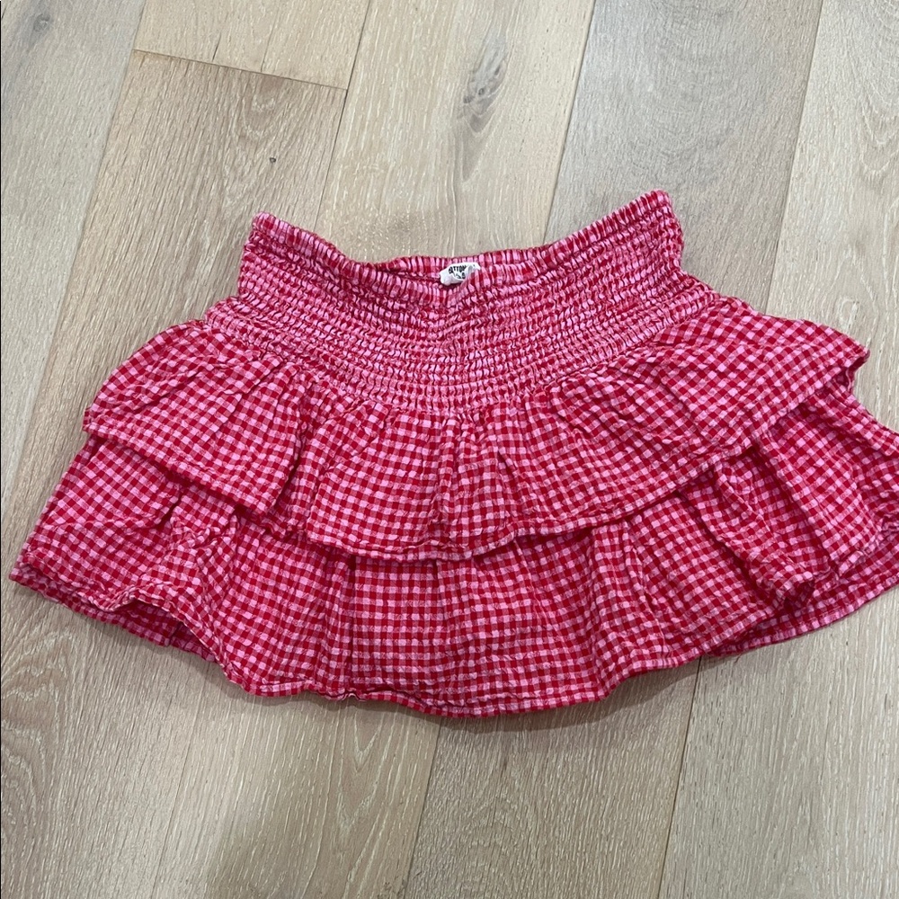 Cotton On Red Checkered Mini Skirt
